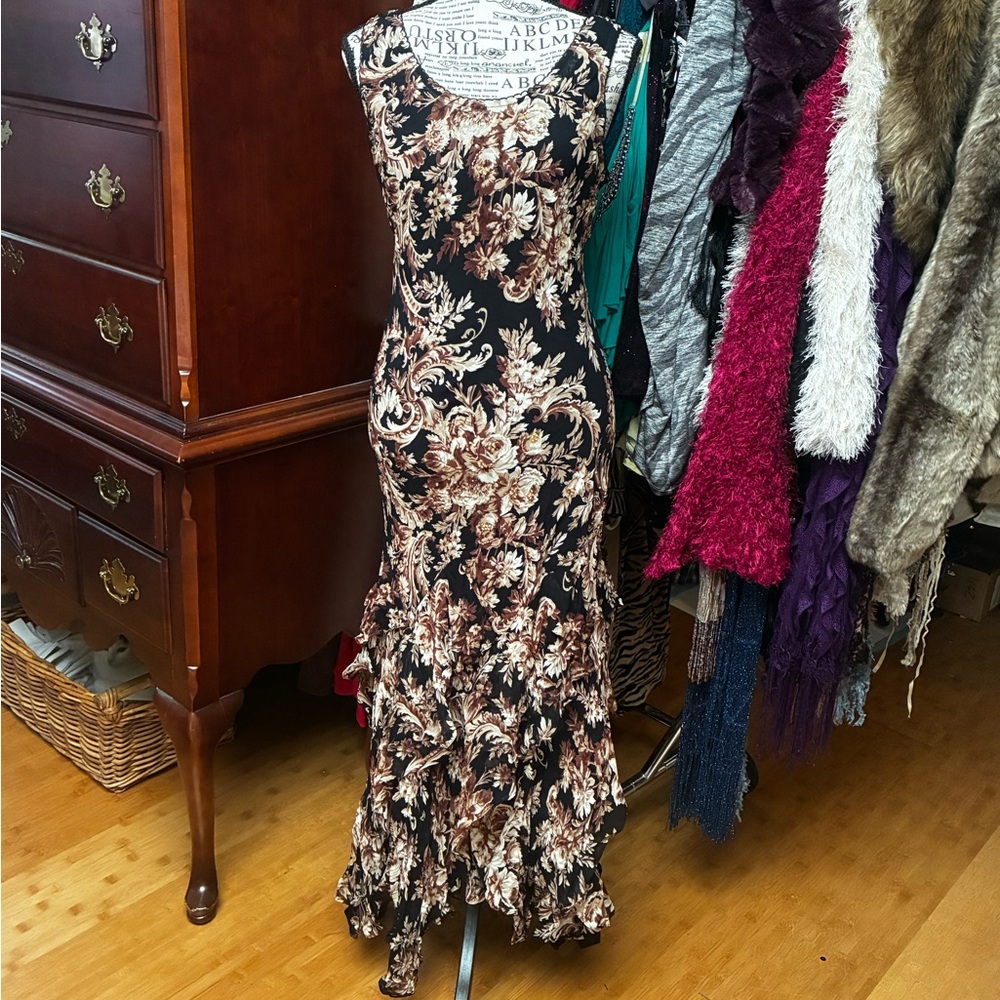 Newport News Beaded Ruffled Dress
